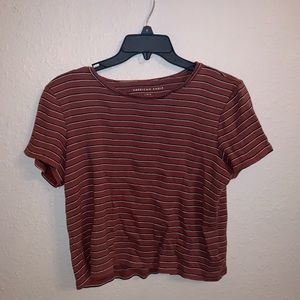 AEO Striped Crop Tee